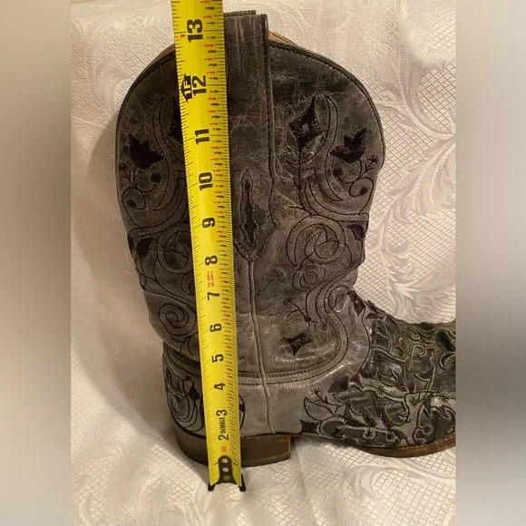 Men’s Corral Vintage leather embroidered square toe western boots. Size 11.5D - Picture 12 of 16